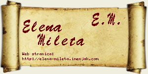 Elena Mileta vizit kartica
